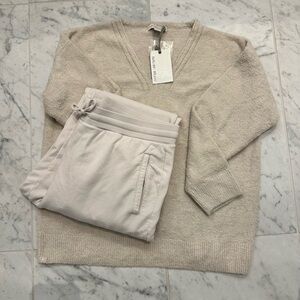 Barefoot Dreams Butter-Chic Knit Jogger Set (Bone)